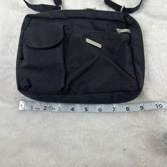 Baggallini Multicompartment Mini Crossbody Bag Purse Solid Black Nylon Travel - Picture 8 of 10